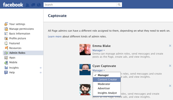 Facebook admin roles Facebook Admin