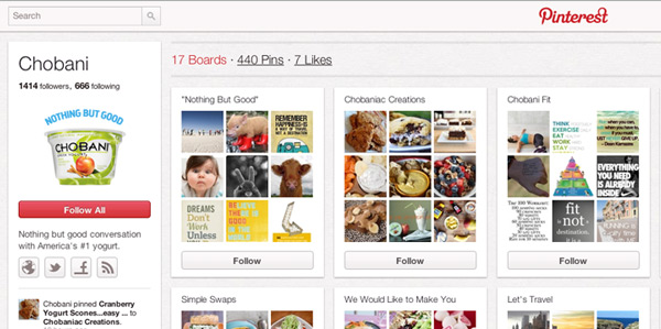 Brands using Pinterest Brands using Pinterest